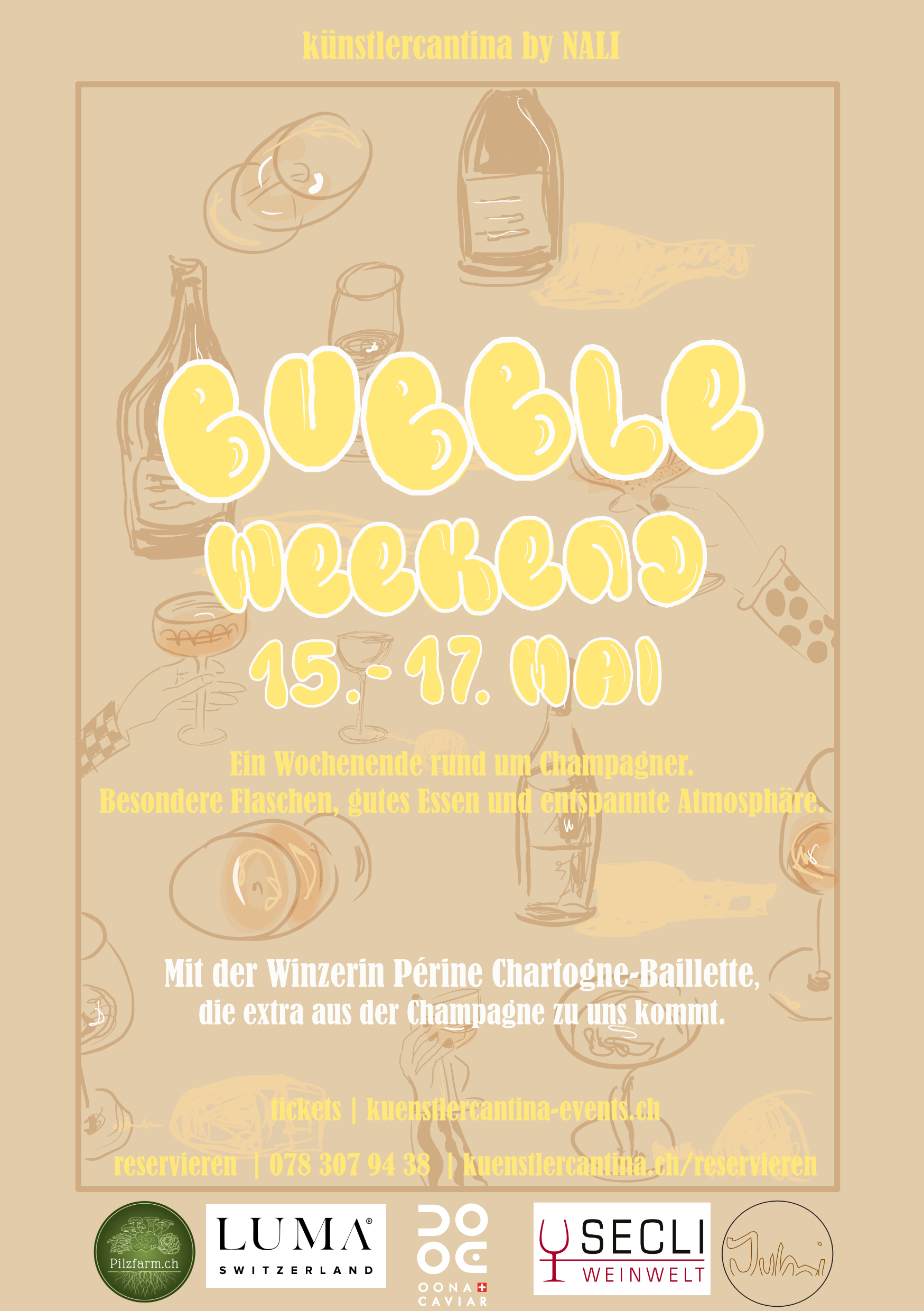 Secli Weinwelt - Bubble Weekend in der künstlercantina, Müllheim, TG