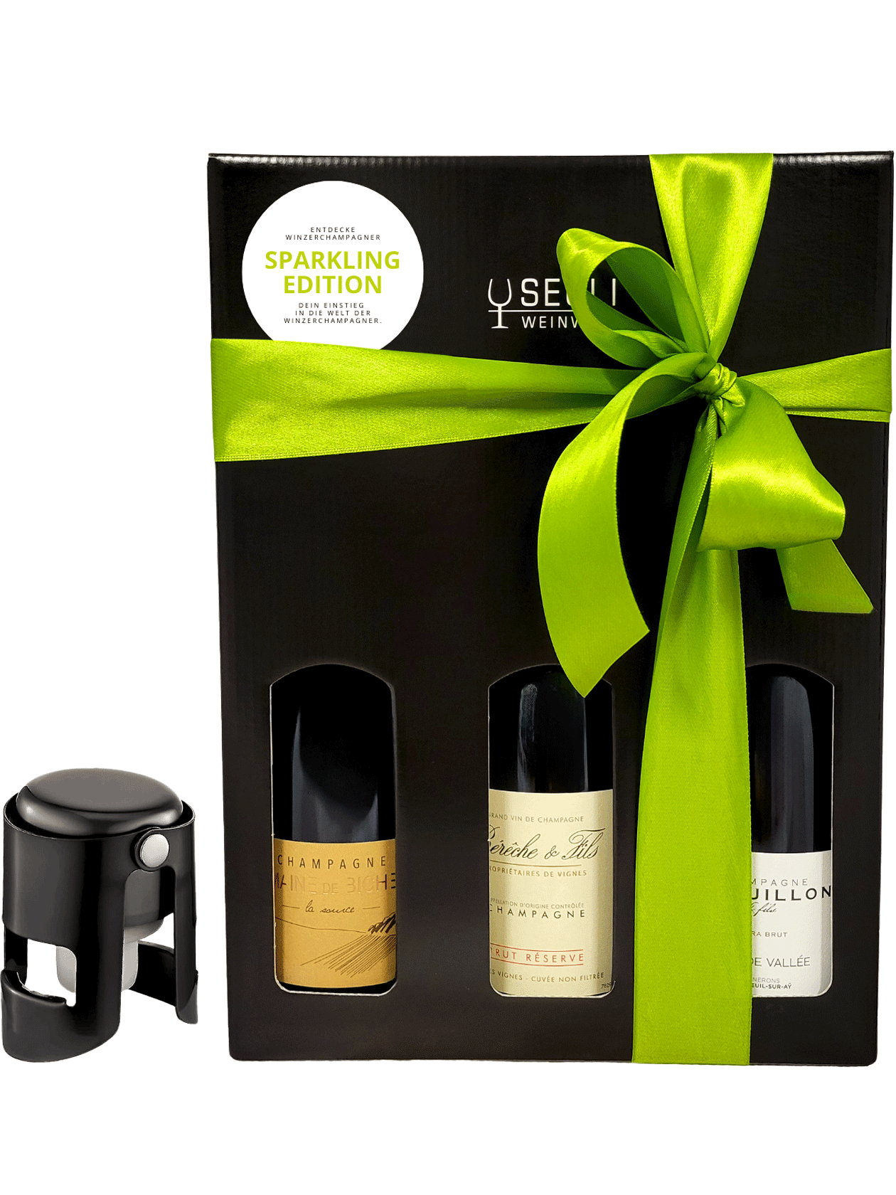 Sparkling Edition 3x 75cl + exklusiver Champagner Verschlu Spezialpakete