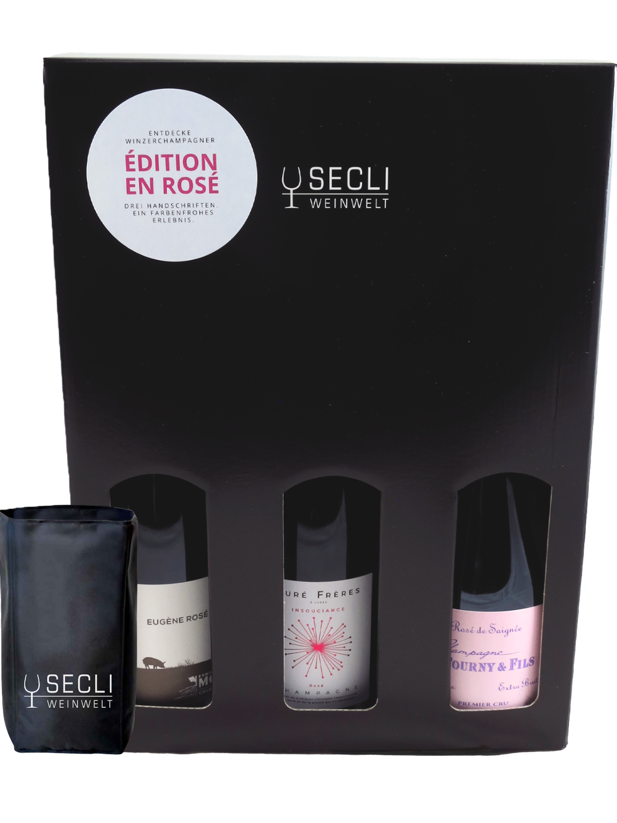 Édition en Rosé 3x 75cl + exklusiver Champagner Kühler Spezialpakete