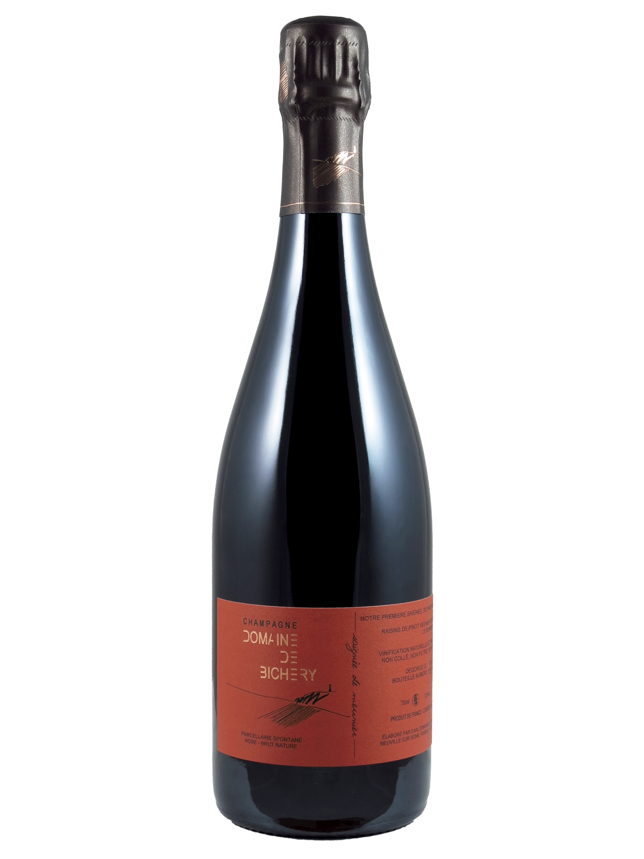 La Saignée de Meuniers - Parcellaire (de Rosé Brut Nature AC Domaine de Bichery