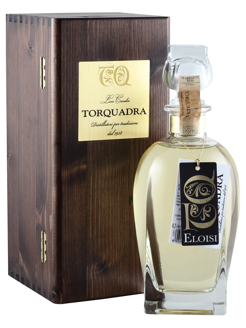 Grappa Gewürztraminer Barrique Eloisi Holzkiste Torquadra (Art-Nr.: 8800) Grappa Gewürztraminer Barrique Eloisi Holzkiste Torquadra
