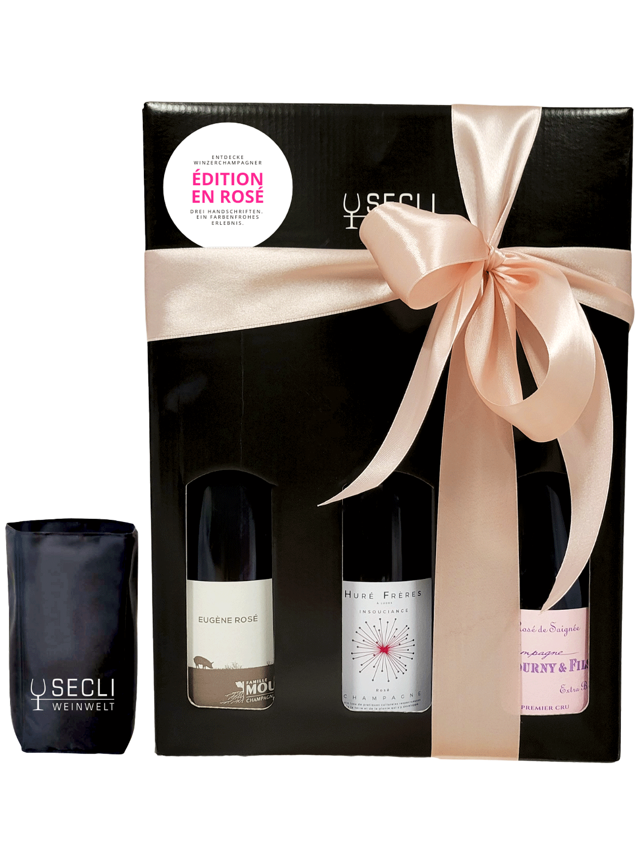 Édition en Rosé 3x 75cl + exklusiver Champagner Kühler Spezialpakete