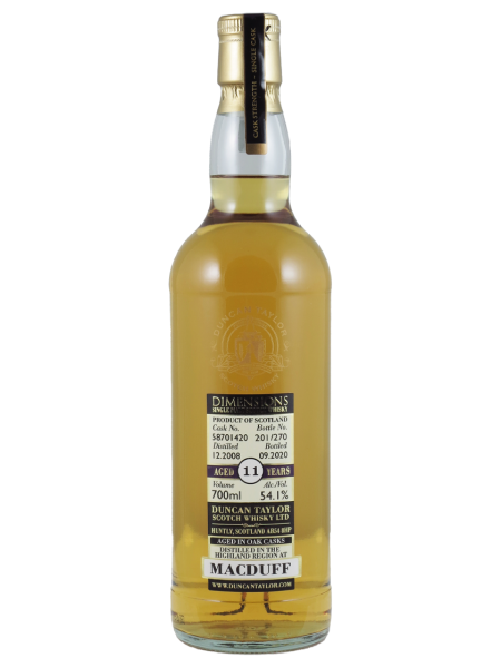 Macduff Highland Single Malt Duncan Taylor Dimensions 11 YO 08-20