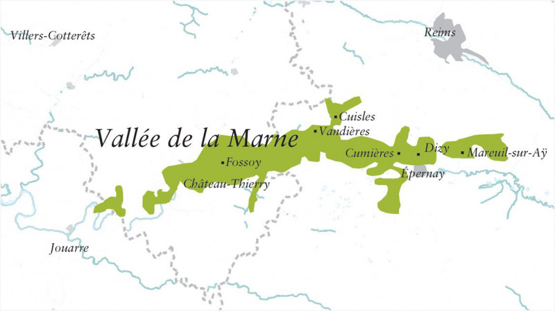 Karte Vallée de la Marne